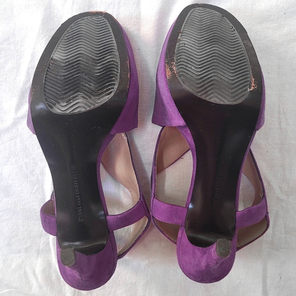 Diane von Furstenberg suede heels size 6.5M - Picture 3 of 4